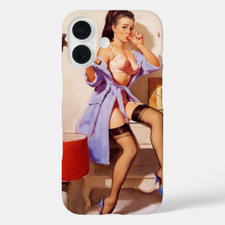 Coques iPhone 16 Fille pin-up vintage Gil Elvgren Hammer Classic