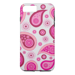 Etui iPhone Case-Mate Fille rose et blanche personnalisée Paisley
