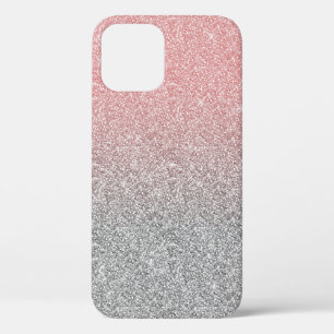 Case-Mate iPhone Case Fille Rose Gold & Silver Ombre Parties scintillant