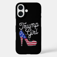 Fille Trump Talon Haut Drapeau Américain Bling Pat
