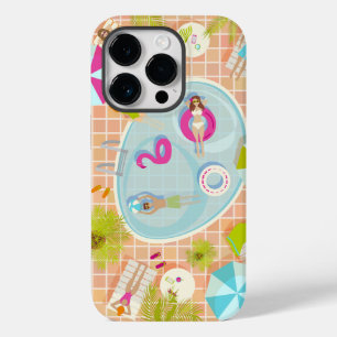 Coque Pour iPhone 14 Pro Filles en bikini et garçons jouant à un jeu de pis