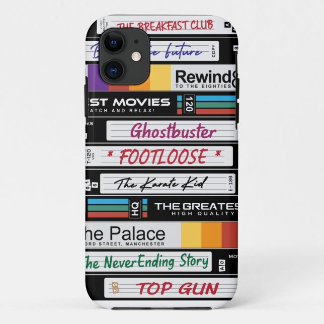 Coques Case-Mate iPhone Films rétros VHS 80 (Dos)