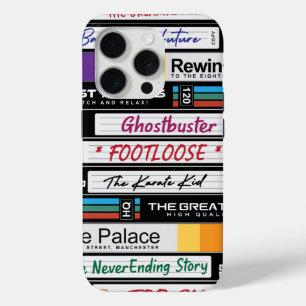 Coque iPhone 15 Pro Films VHS Rétro des Années 80