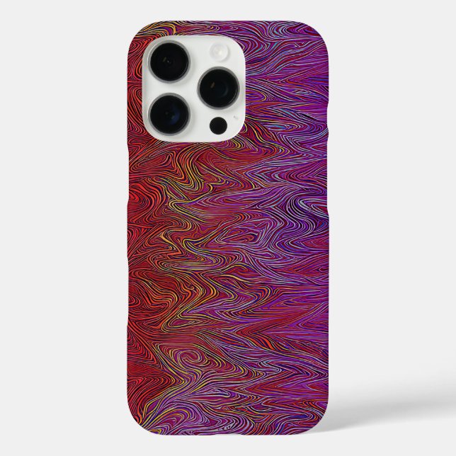 Coques Case-Mate iPhone "Firestorme neurale" Abstraite" Rouge violet (Verso)