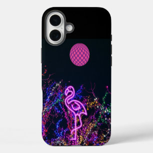 Coques iPhone 16 Plus Flamant rose à la soirée dansante.