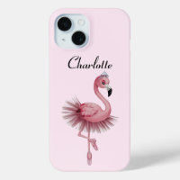 Flamant rose Ballet Dancer Téléphone personnalisé
