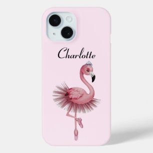 Coque Pour iPhone 15 Flamant rose Ballet Dancer Téléphone personnalisé