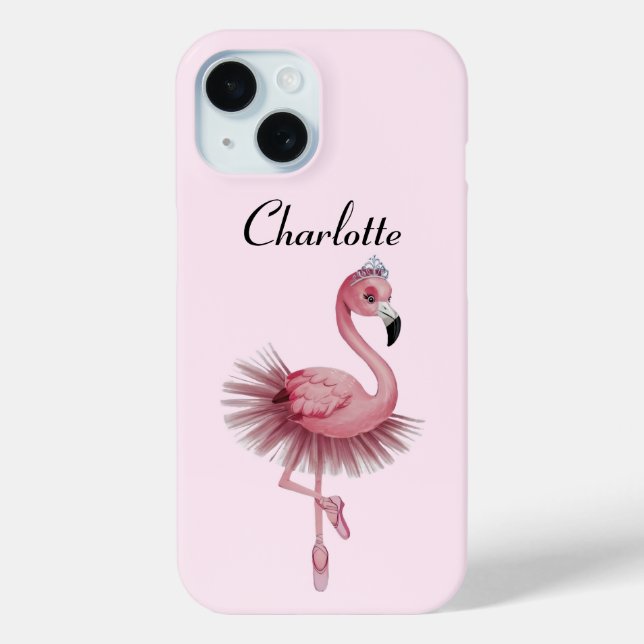 Coques Case-Mate iPhone Flamant rose Ballet Dancer Téléphone personnalisé (Verso)