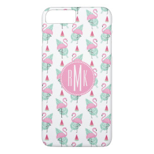 Coque iPhone 7 Plus Flamant rose et pasmelon Pastel Motif