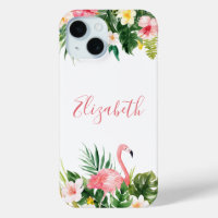 Flamant rose floral tropical personnalisé