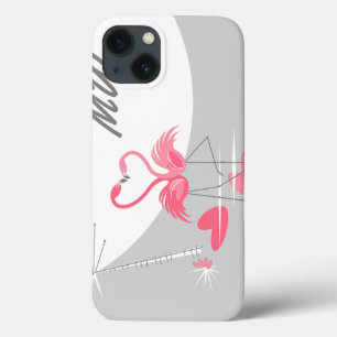 Coques Pour iPhone Flamant rose Love Lune Monogramme IPad Mini horizo