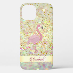 Case-Mate iPhone Case Flamant Rose Paillettes Bokeh Confettis