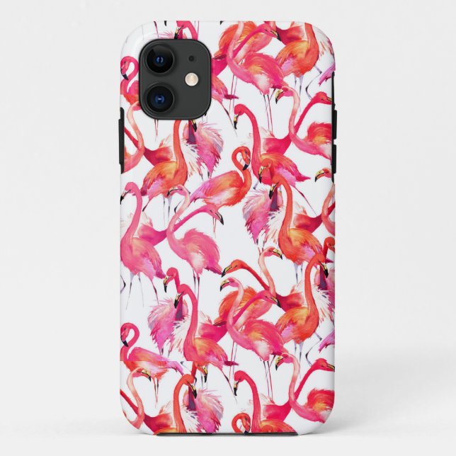 Coques Case-Mate iPhone Flamants roses Aquarelles Dans Les Aquarelles (Dos)