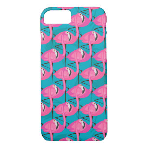 Coques Pour iPhone Flamants roses au néon deux