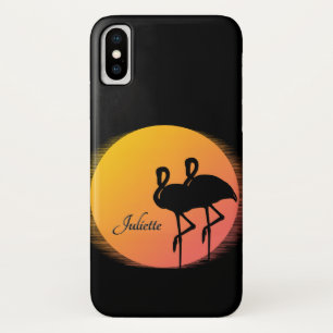 Case-Mate iPhone Case Flamants roses Sunset personnel avec nom
