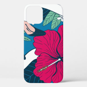 Case-Mate iPhone Case Flamants roses tropicaux : Hibiscus Plumeria Arriè
