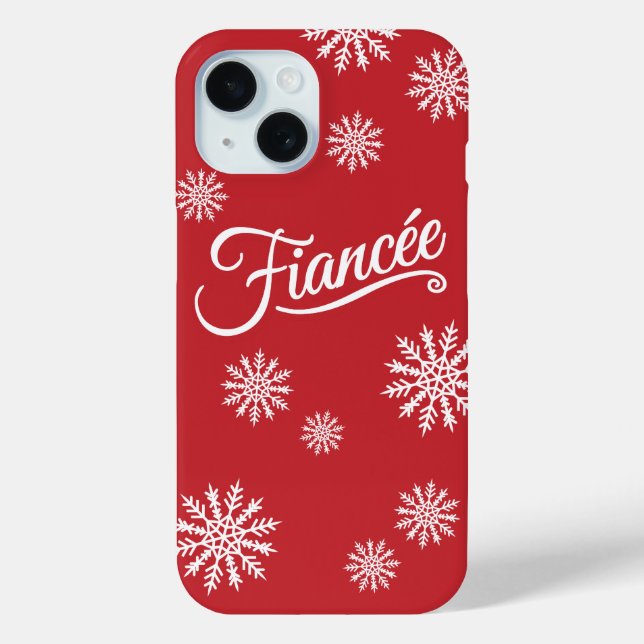 Coques Case-Mate iPhone Flambeau de neige blanc sur rouge (Verso)