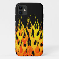 Flames de course classique en feu