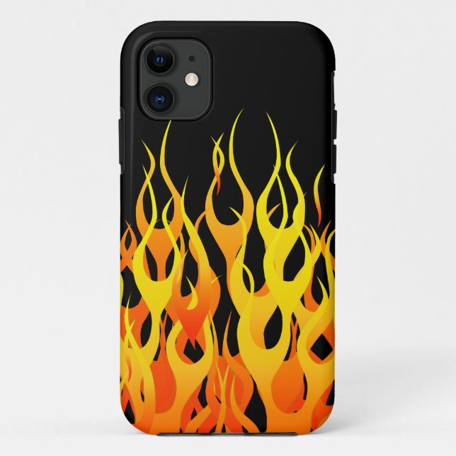 Coques Case-Mate iPhone Flames de course classique en feu (Dos)