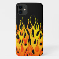 Flames de course Orange classique en feu