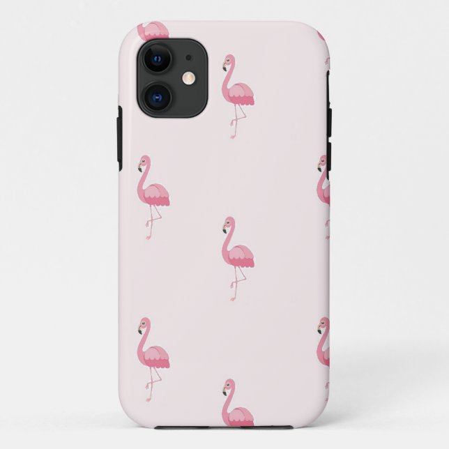Coques Case-Mate iPhone Flamingo à pied rose pâle (Dos)