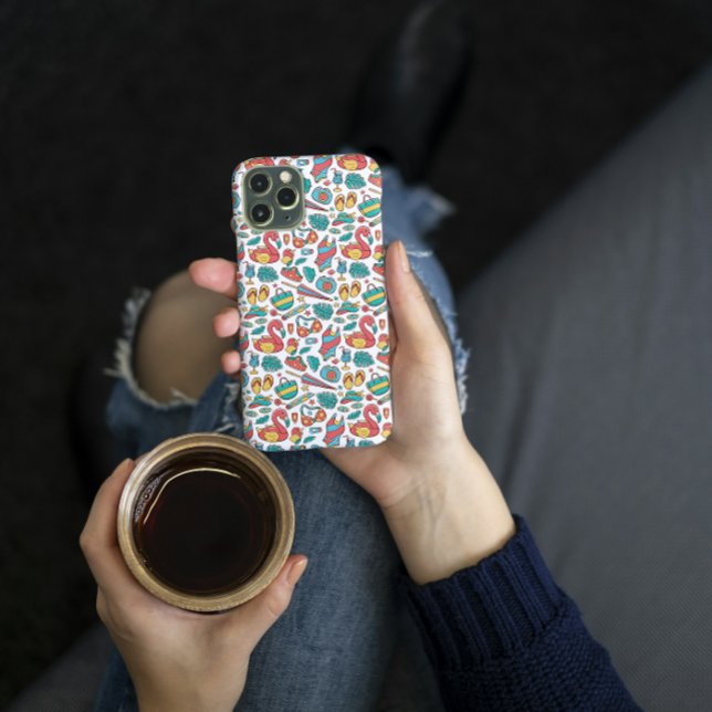 Coques Case-Mate iPhone Flamingo Tropical Summer Pattern  (Créateur téléchargé)