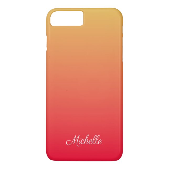 Coques Case-Mate iPhone Flamme personnalisée rouge et jaune ombre (Dos)