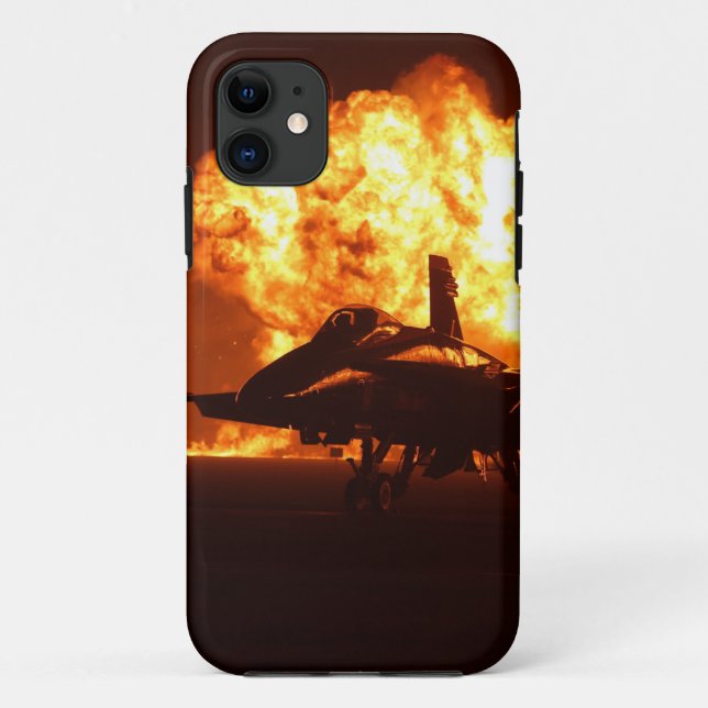 Coques Case-Mate iPhone Flammes Jet Fighter (Dos)