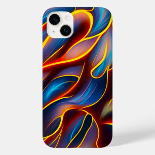 Coque Pour iPhone 14 Plus Flammes rouges bleues Abstraites