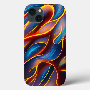 Case-Mate iPhone Case Flammes rouges bleues Abstraites