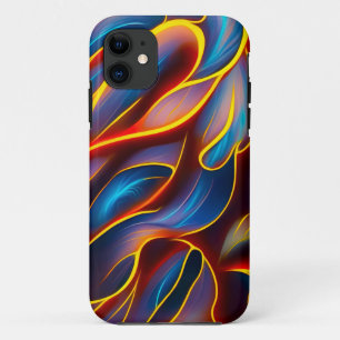 Case-Mate iPhone Case Flammes rouges bleues Abstraites