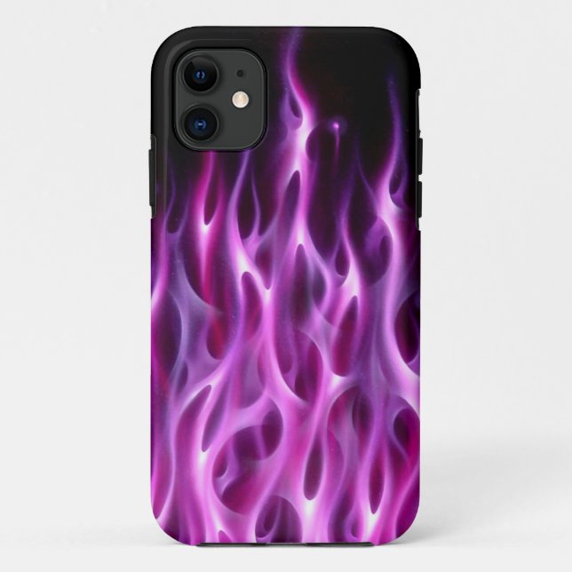 Coques Case-Mate iPhone Flammes violettes - cas de l'iPhone 5 (Dos)