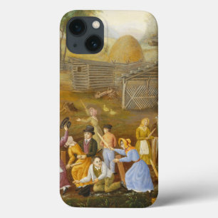 Coques Pour iPhone Flax Scutching Bee, 1885 (oil on bed ticking)