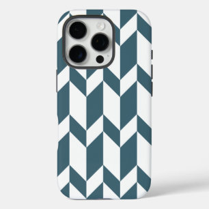Coques iPhone 16 Pro Flèche à deux tons gras Chevron Bleu Bleu Bleu