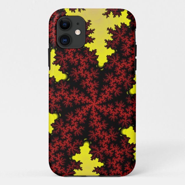 Coques Case-Mate iPhone Flèche de neige rouge et jaune (Dos)