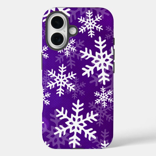 Coques Case-Mate iPhone Flèche de neige violette et blanche (Verso)