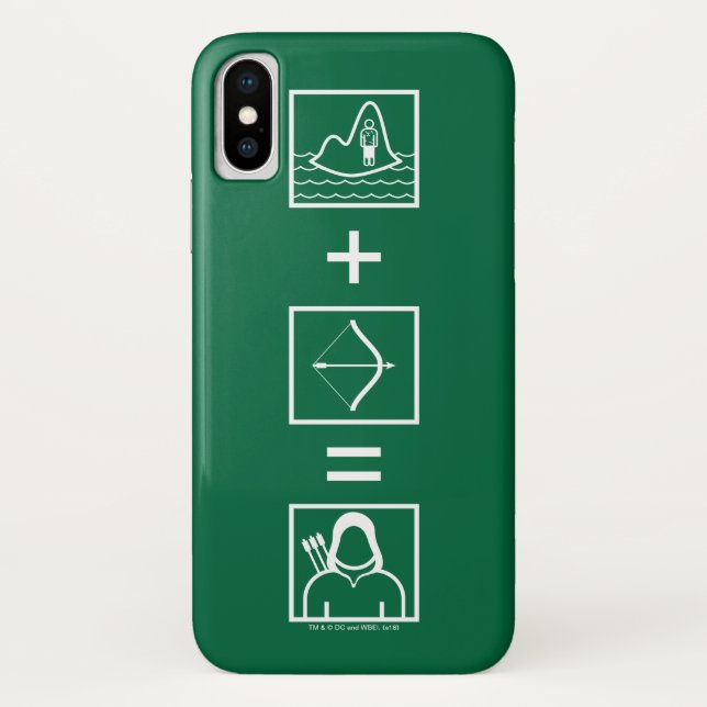 Coques Case-Mate iPhone Flèche | Équation de flèche verte (Dos)