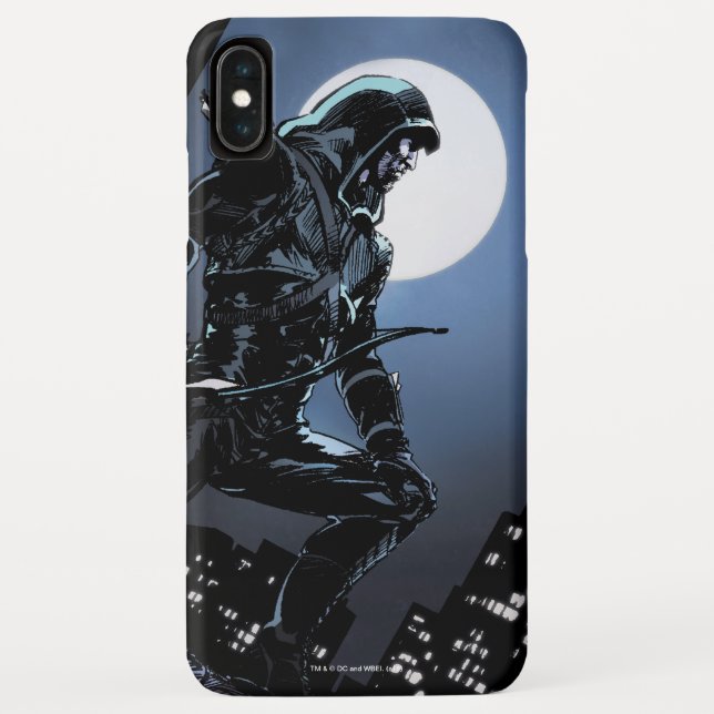Coques Case-Mate iPhone Flèche | Flèche verte au clair de lune (Dos)