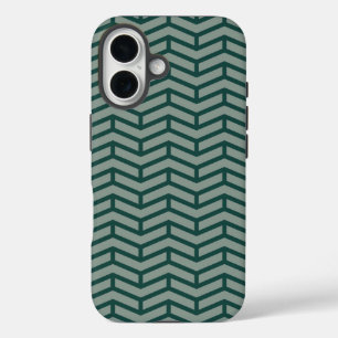 Coques iPhone 16 Flèches franches contre les flèches Chevron Vert D