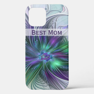 Case-Mate iPhone Case Fleur Abstraite Art Fractal Violet Vert Meilleure