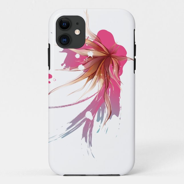 Coques Case-Mate iPhone Fleur Abstraite d'Hibiscus (Dos)