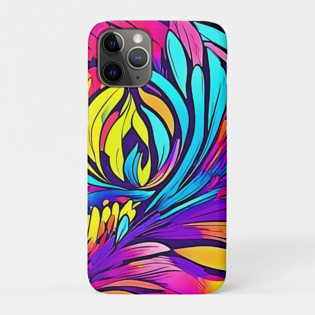 Coques Case-Mate iPhone Fleur abstraite vibrante (Dos)
