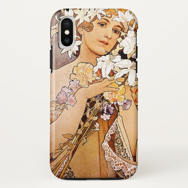 Coques Case-Mate iPhone Fleur Alphonse Mucha (Dos)