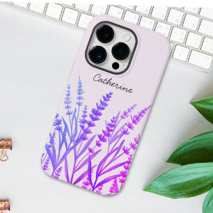 Coque Pour iPhone 14 Pro Fleur aquarelle lavande violette