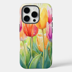 Coques iPhone 16 Pro Fleur Aquarelle Ressort Jardin Tulip