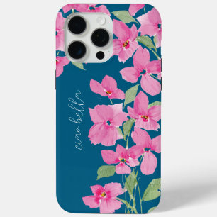 Coque iPhone 15 Pro Max Fleur aquarelle rose
