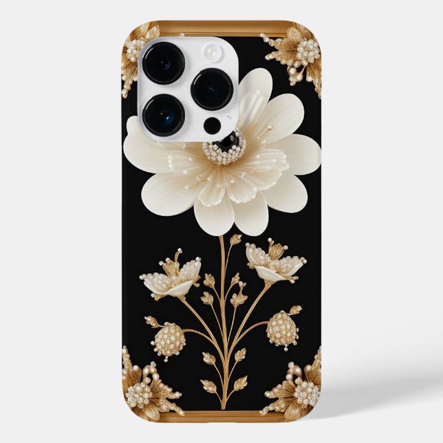 Coques Case-Mate iPhone Fleur Blanche Élégante (Verso)