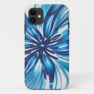 Case-Mate iPhone Case Fleur bleue Abstraite Art déco