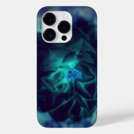 Coque Pour iPhone 14 Pro Fleur bleue profonde