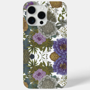 Coque iPhone 15 Pro Max Fleur botanique vintage florale